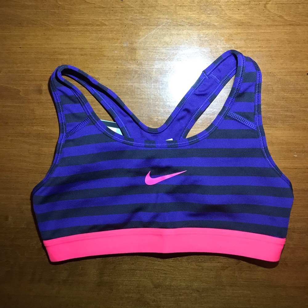 NIKE PRO CLASSIC STRIPE MEZZO BRA NWT SIZE: XS